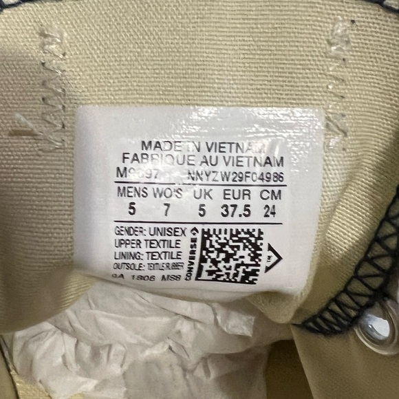 Converse True Navy Chuck Taylor All Star Canvas Tennis Shoes W7/M5. BR090 - Picture 10 of 11